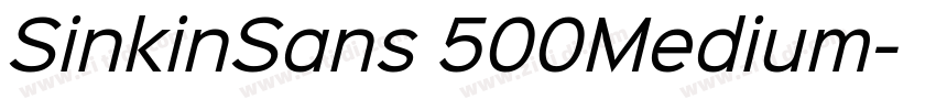 SinkinSans 500Medium字体转换